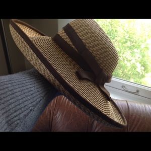 Sun hat with ribbon, 5" Brim, 7.5"/L